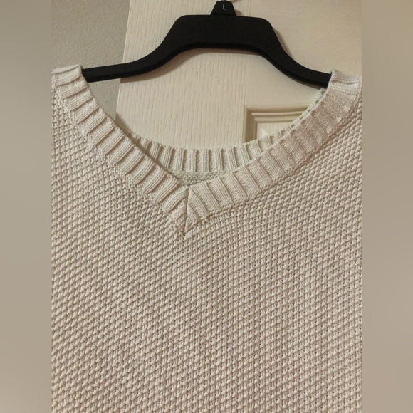 BCBG generation ivory lace sweater cotton/acrilic, short sleeve. - Picture 3 of 7